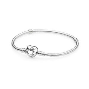 Pandora Silver Charm Bracelet Heart Clasp